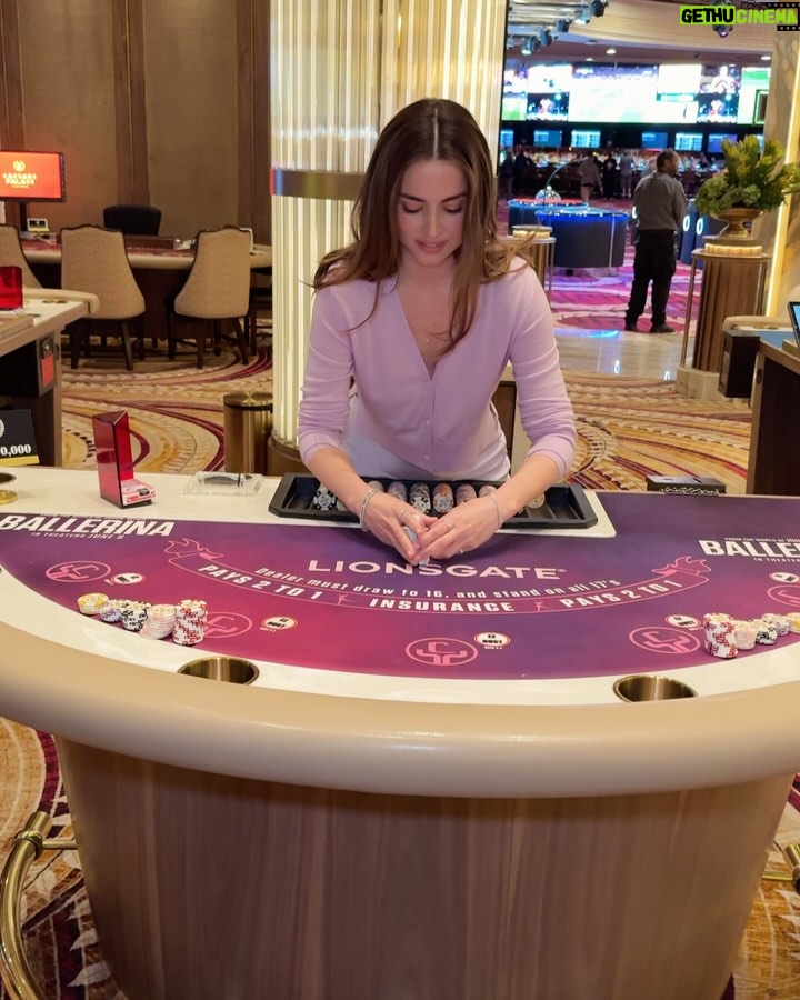 Ana de Armas - 1.9 Million Likes - Ballerina in Las Vegas! This is your lucky table for sure. 🩰🔥 #CinemaCon