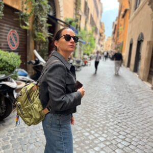 Andrea Aristegui Instagram - Ciao Roma 💚🤍❤️