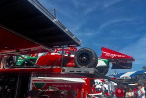 Angela Sarafyan Instagram - Thank you ❤️ @prema_team for this amazing experience! Kill it today!!! 🏎️ 
First time at the @grandprix in my #sinners t-shirt 

#adrenalinerush 
🏎️🏎️🏎️