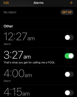 Annabel Crabb Instagram - The feeling when you have a ridiculously early start and you go to set your alarm and find that one of your kids’ long forgotten troll revenges has actually saved you a tiny sliver of time. In your FACE, whichever of them it was. I suspect the firstborn, if we’re speaking frankly.