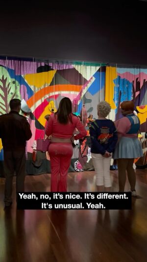 Art Simone Instagram - It’s noice, it’s different, it’s unusual.
 
We had Kath, Kim, Kel and Sharon in for a tour of Radical Textiles while they’re here for their @adlfringe show Fountain Lakes in Lockdown: A Drag Parody Play. Crack open the Cardonnay and see them perform at the Arts Theatre until 23 March. 
 
See Radical Textiles on display until 30 March.

#radicaltextiles #kathandkim #fountainlakesinlockdown