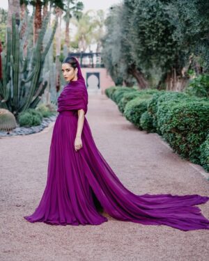 Balqees Ahmed Fathi Instagram - Honored to be at the sixth edition of @fashiontrustarabia in Marrakesh 🇲🇦
Thank you @giambattistavalliparis for this dreamy couture piece 💜
Stylist: @cedrichaddad
Jewelry: @messika
Makeup: @bexbeautyofficial
Hair: @ilhammestour
Photo Credits: @novarita.photography
#Balqees #بلقيس #بلقيس_فتحي #FTAPrize2024 #FTAMorocco