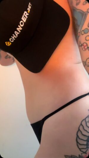 Bec Rawlings Instagram - Take a chance on ME 😉 literally on me, if you use my link in my bio you will get 50 FREE spins on @chancer.bet 💰💃