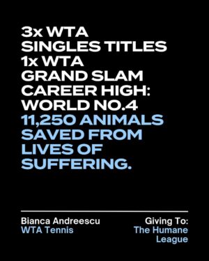 Bianca Andreescu Instagram - When you’re a world-class athlete, everything you do is to maximise your performance. So why should giving be any different?

@biancaandreescu_ supports @thehumaneleague — helping end the suffering of billions of farmed animals through high-impact action 🐓 ❤️ 

#ResultsMatter
