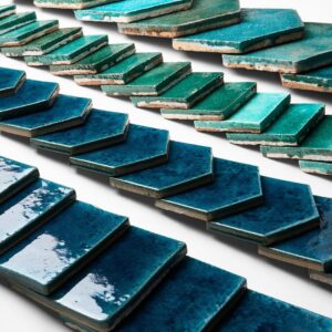 Breegan Jane Instagram - A coastal palette, captured in form and glaze. 
The Breeze Collection by @breeganjane brings together hand-shaped terracotta, vibrant crackled finishes, and ocean-inspired tones.
From deep tidepool blues to sunlit turquoise, every tile reflects a blend of craftsmanship and coastal ease.
