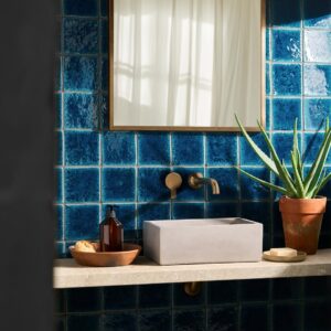 Breegan Jane Instagram - A coastal palette, captured in form and glaze. 
The Breeze Collection by @breeganjane brings together hand-shaped terracotta, vibrant crackled finishes, and ocean-inspired tones.
From deep tidepool blues to sunlit turquoise, every tile reflects a blend of craftsmanship and coastal ease.