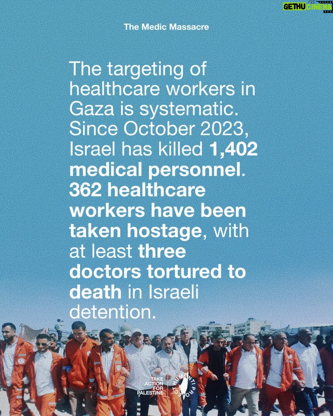 Carice van Houten - 69.9K Likes - 🚨ISRAEL EXECUTES 15 MEDICS IN RAFAH 🚨
Fifteen Palestinian paramedics and rescue workers, including a United Nations employee, were executed by Israeli occupation forces in Rafah.
Aerial footage revealed ambulances reduced to wreckage after being deliberately targeted. The vehicles were visibly marked as medical transport, and the crews were in full uniform.
The medics had been executed at close range, some with their hands bound. Their bodies bore gunshot wounds to the head and chest, clear signs of deliberate killings. Their remains had been desecrated, stuffed into black bags, and buried in a mass grave.
This was not an accident. This was a war crime.
👉 EMAIL YOUR ELECTED OFFICIAL NOW! USE THE FREE TEMPLATE IN @humantiproject’s bio or visit HumantiProject.org 👈
——
Sources in slide 13