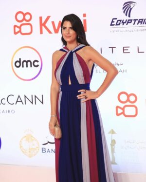 Carmen Bsaibes Instagram - Cairo international film festival opening night @cairofilms 🎞️

Dress @eliesaabworld 
Jewelry @mukhisisters 
Makeup @sohakhoury 
Hair @saeedashraf00_