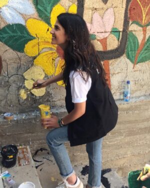 Carmen Bsaibes Instagram - Yesterday I had the chance to visit the places renovated by @nusaned in Akkar-Lebanon, and to see their hard work providing families with sustainable resources and coloring their streets so they can hope for a better future.

More to come with @nusaned ❤️