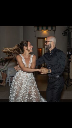 Carolina Ravassa Instagram - April 12th, we had a dance party to celebrate our wedding with our LA family. The most important thing was to dance, and that we did! Gracias @djluisotero for keeping it alive! @oviattdtla was a perfect backdrop, awesome @fusioneventsla gave us our much needed energy to keep going, and thank you @joegretophoto for capturing our insane joy💙🩵