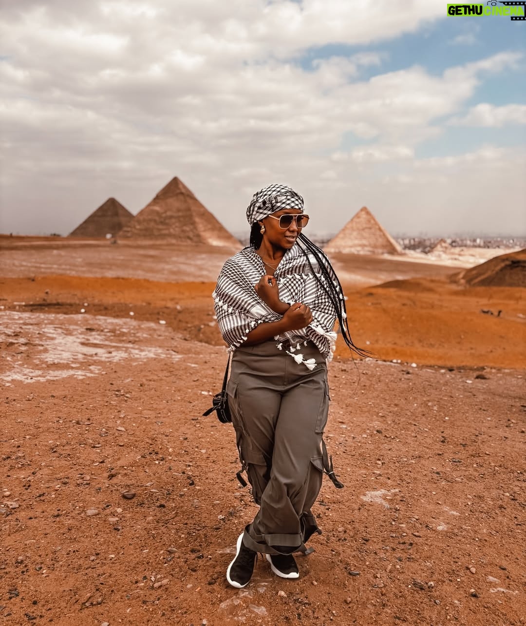 Catherine Kamau - 46.6K Likes - Exploring The ancient majestic Giza Pyramids was a once in a life time adventure that truly exceeded my wildest expectations. The history behind the work that went into designing and construction the pyramids is mind blowing. I cross off this bucket list with overwhelming joy and pride thanks to my best friend & my odogwu šā¤ļø.
#giza
#blacktravel