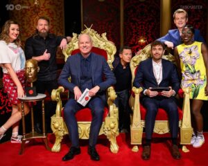 Celia Pacquola Instagram - The word is out 👀 Thrilled to reveal I’m one fifth of S5 contestants @taskmasteraustralia!!! We’re filming the studio part this week and hooooooo boooooooy it is a silly time. Huge love to team five @rovemcmanus @anisa_nandaula @joelcreasey @brettyblake our lord and big cheese @nonstoptomgleeson and the best ipad model @tomcashman1 #taskmasterau