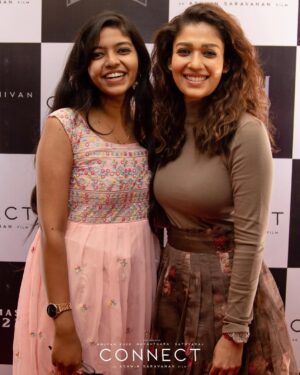 Charumathi Saravanan Instagram - Forever Nayan🤌🏻🥰 Amazing eve😩didn’t thought it would be this special 🙈🥺 
.
Thanks @mrthaman_foodie Anneyyy❤️ and @third_i_medias for inviting me🤌🏻🥺
.
Watch CONNECT in theatres from Dec 22🫣 Vera level experience 
.
#connectfromdec22 #nayanthara