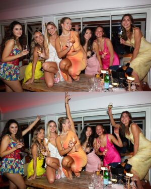 Cindy Marina Instagram - Barbie world 🎀 A time was had 🥂✨ 

Wearing vintage @emasavahl 🤍