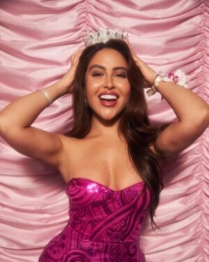 Cinthya Carmona Instagram - PROM 2025 👑 

Corsages, prom portraits, burgers, and a solid night of dancing with my sister Izzy for a prom themed party. 
(Last slide is us this AM #Mood) 
P.S: For my actual prom many years ago, I wore a similar dress style in Gold!!! 

Dress: @lulus