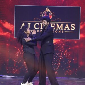Cynthia Vinolin Instagram - My Legend 🔥
@iamsandy_off 
My Sanku papa ❤️

A Mentor who stands with me, who admires my growth and strength, I am so grateful for having shared the dance floor with you, every time in my life..!

This is where I was nurtured and made to live the reality of a disciplined lifestyle, that has taught me to live,dance, determined, sweat, innovate and cherish 🔥💯✨

I am a proud Sishiyai 😍 of Sandy master ...!

Totally a Man with a Precious Heart ❤️
Thanks to My Azlagana Amma @ponmani_davis
My Thangamana Akka @dorathy_sylvia23 
😇En Anbana Appa @davis.raj.71
And My world @suzzannahmichelle @shawnmichael.s.d for letting me continue my passion and respecting my work ❤️✨💯🔥🧿

Thanks to @blacksheeptamil 
For capturing this precious moment ✨

#cynthiavinolin #sandymaster #dance #cyndysdancestudio #sandysdancestudio #peace #happiness #family #chennai