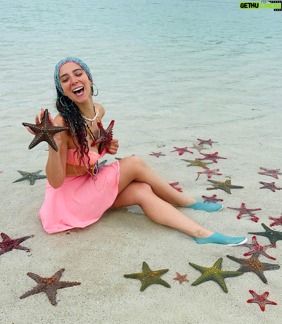 Dalia Shawky - 91.4K Likes - The secret is OUT. 🧜🏼‍♀️ 
I’m officially a MERMAID. ✨

9th slide tells you who announced the news. 🐚🥰
Also, little starfishie stole my heart away & the red studded one blew my mind away. سبحان الله 💫