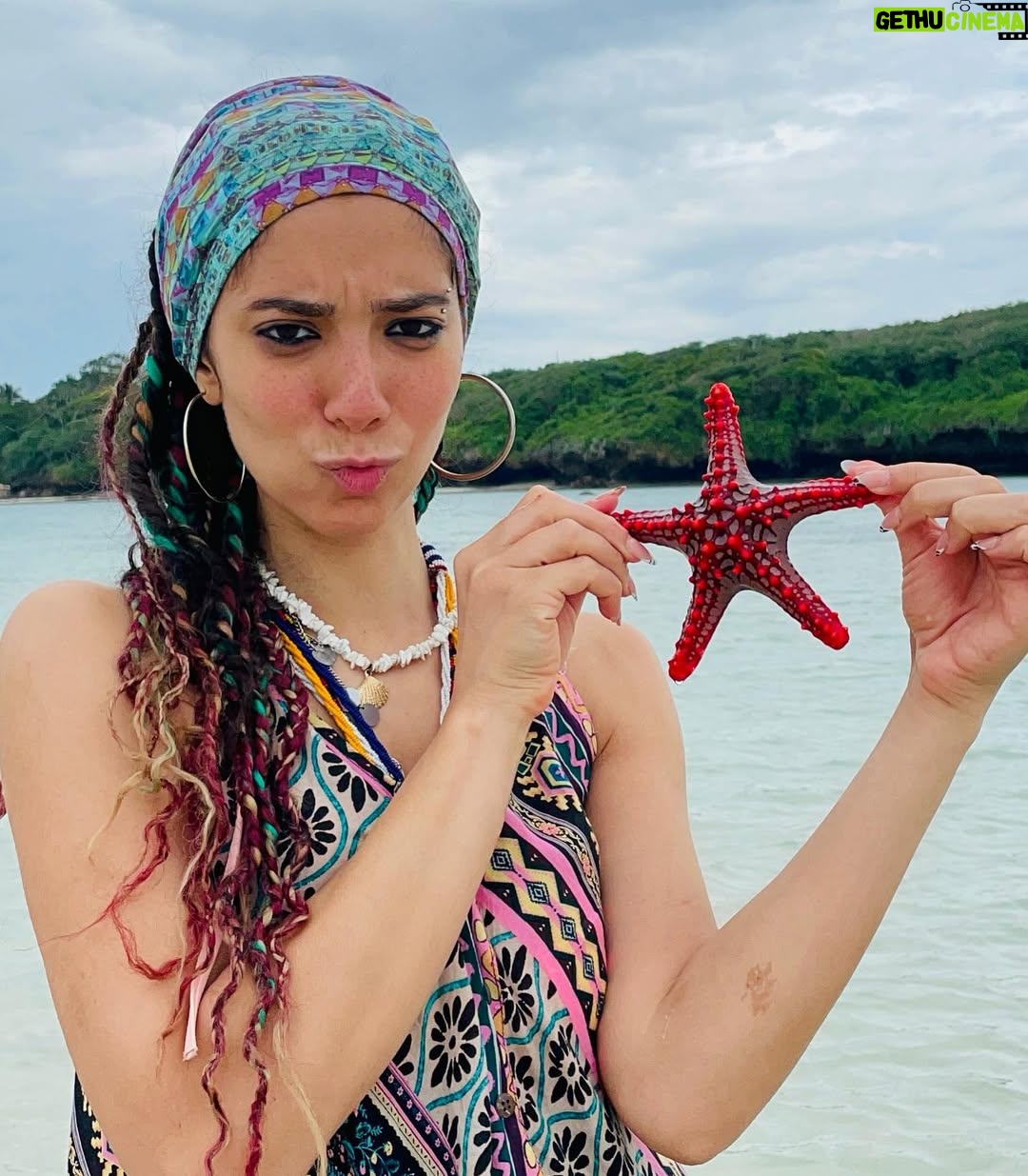 Dalia Shawky - 91.4K Likes - The secret is OUT. 🧜🏼‍♀️ 
I’m officially a MERMAID. ✨

9th slide tells you who announced the news. 🐚🥰
Also, little starfishie stole my heart away & the red studded one blew my mind away. سبحان الله 💫