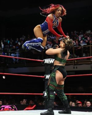 Danielle Louise Instagram - @ToniStorm_ looks on as @MercedesMone & @Danni_ellexo battle @TheJuliaHart & @CallMeKrisStat in the grand finale of Spring BreakThru!

Catch the replay of #AEWCollision on @TNTDrama   @SportsOnMAX!
