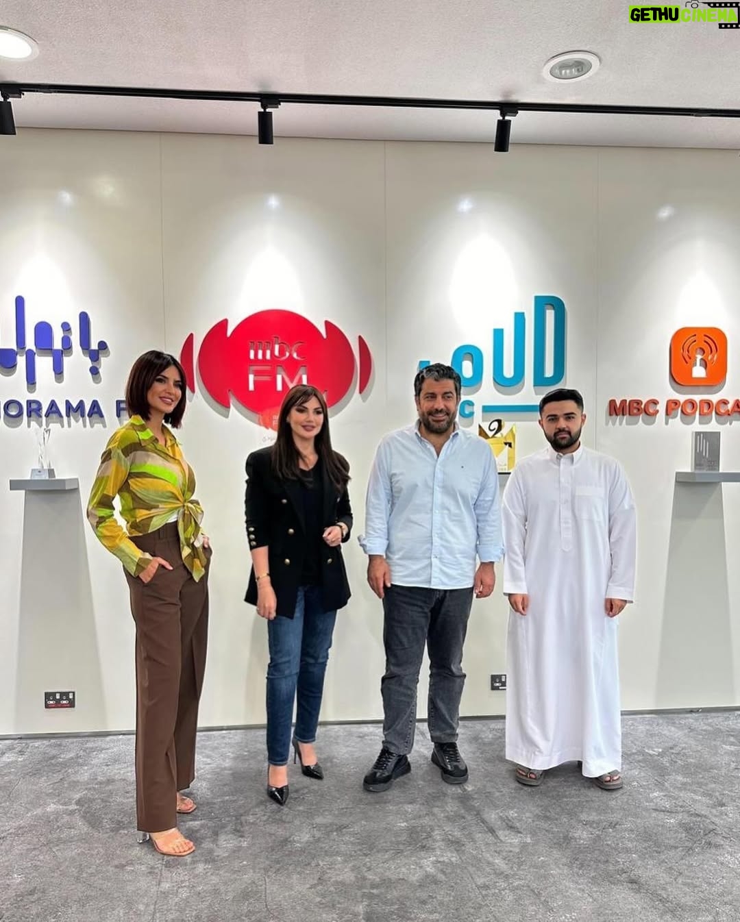 Darine Hamze - 3.7K Likes - Was a true pleasure to visit today @ziad.hamza & his amazing team @mbcgroup Riyadh’s studios
& I super enjoyed being a guest with @panorama_fm ‘s elegant @newnohaa and @moalmohder and @dannysairafi
