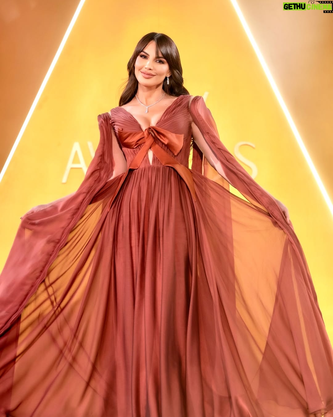 Darine Hamze - 10.3K Likes - @joyawards
Many thanks to my favorite stylist @sarah.keyrouz who brought this look together ⭐️💃🏻♥️
The silky dress is by the Lebanese designer Elie Awad from @eli.thelabel 👗🤎
Sparking diamonds by @georgehakimjewellers ✨💎
Photo by @ibw1.p 📸
Makeup artist @charbel.assaf.makeup 💄💋
Hair @adhamsabri 👩🦰
Hair color @maskarasalontr 💇🏻♀️