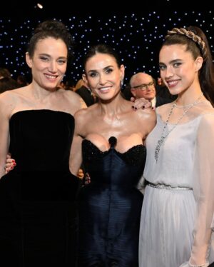 Demi Moore Instagram - Wow, thank you @criticschoice ♥️ This journey still feels so surreal and I'm filled with gratitude. So proud of this film, @coralie_fargeat, and @isimostar and honored to be on this wild ride with them. And what a gift to have worn this gorgeous creation by @danielroseberry @schiaparelli ✨