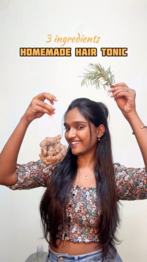 Dharshini Sambathkumar Instagram - Just 20 minutes to make this hair tonic! 
Try this at home and tell me how much your hair fall has reduced! ☺️ 
.
.
#haircare #hairinfluencer #chennaiinfluencer #hairgrowth