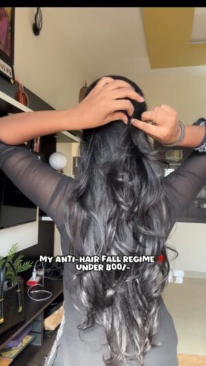 Dharshini Sambathkumar Instagram - Comment ‘hair’ for all the details! ✨ 
.
This hair mask, shampoo, and conditioner are my go-to for tackling hair fall! They’re completely free of sulfates, parabens, and harsh chemicals, so they won’t strip away your scalp’s natural oils. Packed with nourishing ingredients, they leave my hair soft, healthy, and shiny.
.
#hairfall #antihairfall #skincare #haircare #homemade #hairinfluencer #collab #homeremedies affiliate