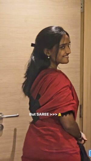 Dharshini Sambathkumar Instagram - Saree eee’ nga 🥹🤍😭 
.
.
.

#saree #traditional #women