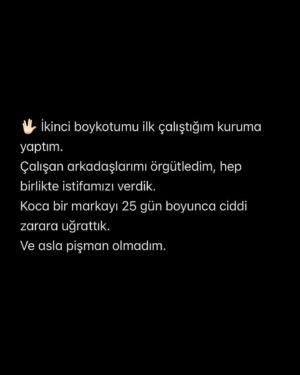 Didem Soydan Instagram - Onurlu bir yaşam için BOYKOT .
