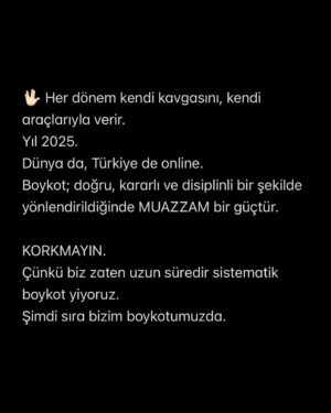 Didem Soydan Instagram - Onurlu bir yaşam için BOYKOT .