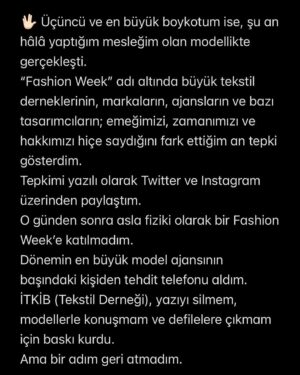 Didem Soydan Instagram - Onurlu bir yaşam için BOYKOT .