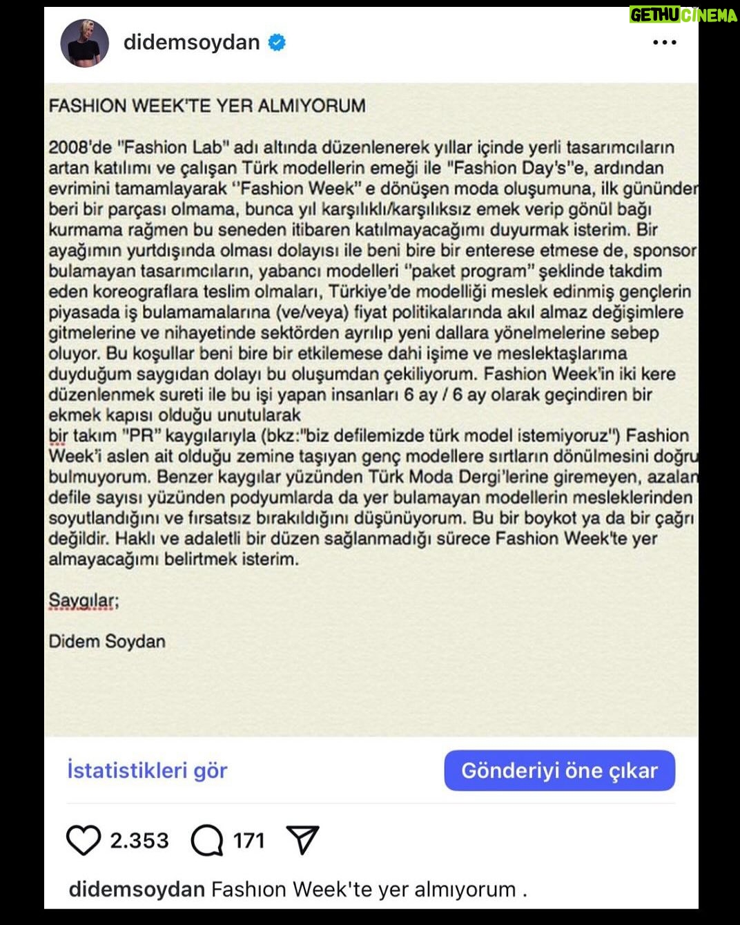 Didem Soydan - 64.1K Likes - Onurlu bir yaÅam iƧin BOYKOT .