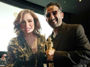 Elham Shahein Instagram - ألف مبروووووووووك تكريم النجم المصرى الرائع أحمد حلمى فى مهرجان هوليوود للسينما العربيه  بلوس أنجلوس .. شرفت إسم مصر و إسم السينما المصريه .. شكرا لإسعاد جمهورك بفنك الإنسانى الجميل .. و وجودك كضيف شرف فى فيلم إفتتاح المهرجان .. ضى .. كان له تأثير عظيم على مشاعر الجمهور لجمال مشاعرك الإنسانيه .. برافو 👏 👏 👏 👏  فرحانه لك من كل قلبى .. تكريم مستحق ... فخورة جدا بك .. ربنا يوفقك دايما 🙏🤍