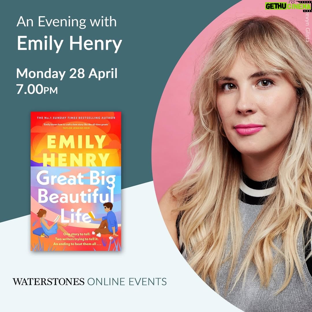 Emily Henry - 42.5K Likes - One! More! Week! There are still tickets available to some of my (virtual) events next week! Links in bio. 🌅