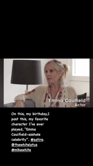 Emma Caulfield Ford Instagram - Thank you to my my best @verykjb for posting this today. Bandwagon forever. #satire #thewhitelotus #mikewhite #marvel #buffy #theoffice #creative #comedy have you seen this?