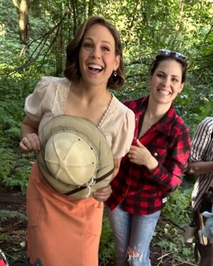 Erin Krakow Instagram - HBD to my soul sister Sharon,
Who is talented, funny, and carin’.
With a brush, comb, or scissors, 
She always delivers -
Even when it’s my costume she’s wearin’!

I love you my sweet friend, @jt.stylist. Through laughter and tears. Sometimes both at once. I’m so grateful I get to spend my days and years with you.