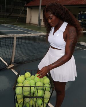 Fella Makafui Instagram - Found me a new hobby 😊 🎾 

Who else loves tennis? 

Outfit: @symmetrygears