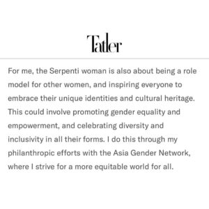 Fiona Xie Instagram - Metamorphosis 

Bulgari ambassador Fiona Xie on what it means to be a Serpenti woman.

@tatlersingapore @bulgari

https://www.tatlerasia.com/style/jewellery/fiona-xie-bulgari-serpenti-anniversary-interview by @belzyboob