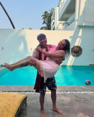 Geetashree Roy Instagram - Our first Holi together..
Happy Holi…❤️🧿❤️