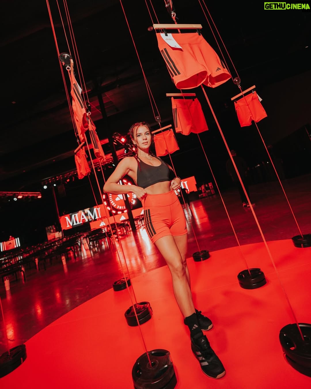 Gimena Accardi - 332.5K Likes - gracias @adidas y @antonelaroccuzzo por elegirme para ser la Host de este evento taaan importante en Miami! wow! salió hermoso y la pasamos bárbaro! full energía femenina! 💗🌹💪🏽 (la próxima hago la clase entera, anto! jaja te quiero) #AdidasOptime