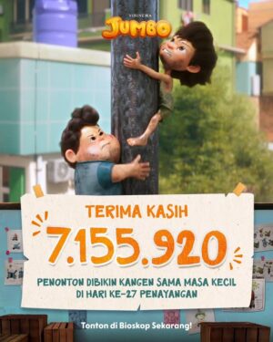 Graciella Abigail Instagram - 7.155.920 penonton sudah dibawa pulang ke masa kecil lewat film JUMBO 🧡

Dengan latar 2000-an yang penuh warna, JUMBO bukan cuma tontonan, tapi perjalanan ke kenangan lama.

Banyak yang bilang, setelah nonton, inner child mereka akhirnya muncul lagi 🥺

Buat yang belum nonton, ini saatnya kasih hadiah kecil untuk diri sendiri: nostalgia dan kehangatan.

Buat yang sudah nonton, yuk nonton lagi dan temukan makna di setiap detail JUMBO!

Ajak orang tersayang dan rasakan hangatnya nostalgia bersama #JumboUntukSemua

Film #JUMBO masih tayang di bioskop! Beli tiket di bit.ly/nontonjumbo sekarang! 

#JumboFilm #FilmJumbo #VisinemaStudios #FilmAnimasi #FilmIndonesia