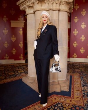 Gwendoline Christie Instagram - HAPPY BIRTHDAY TO ME!🎊

Beyond heaven to wear @maisonmargiela to be in conversation with sui generis @jgalliano ♥️♥️♥️ for @britishvogue at @bafcsm 

Thank you for my ringing singing birthday wishes, all the love and support!!! What another wonderful year…THANK YOU ♥️♥️♥️

📸 @johnakehurst_studio 💋