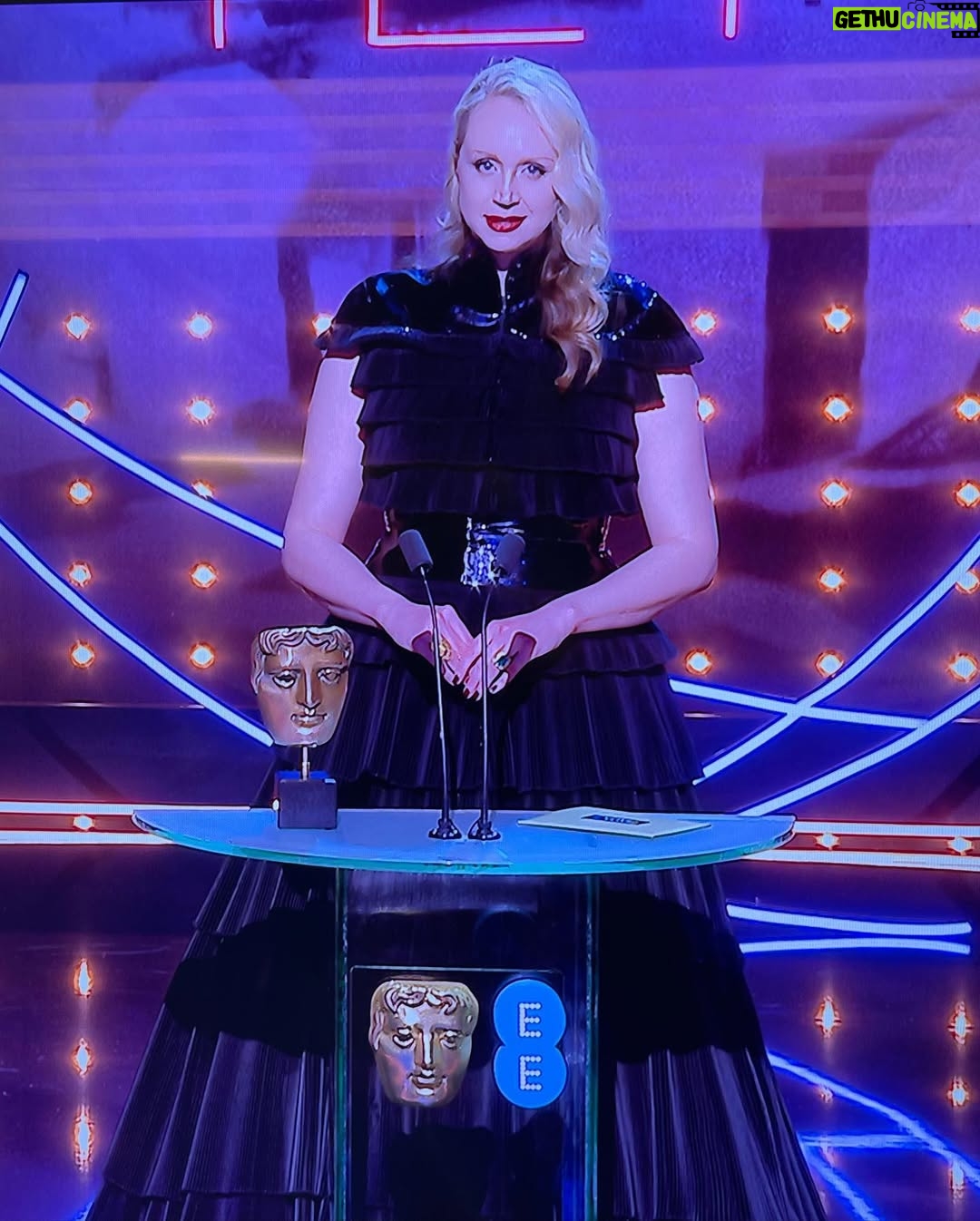 Gwendoline Christie - 137.6K Likes - Still not over this moment @bafta !
I’ve always had my dreams about presenting at @bafta …. and I’m so incredibly delighted it came true! With the help so many legendary creative friends.
Great thanks @voguemagazine - what a privilege and a complete thrill to be featured!
Thanks again…..
@bafta
@gilesdeacon_
@jerry_stafford
@isamayaffrench
@keiterada
@grimajewellery
@lancomeofficial
@joshwood
@claridgeshotel 🖤🎞🎥