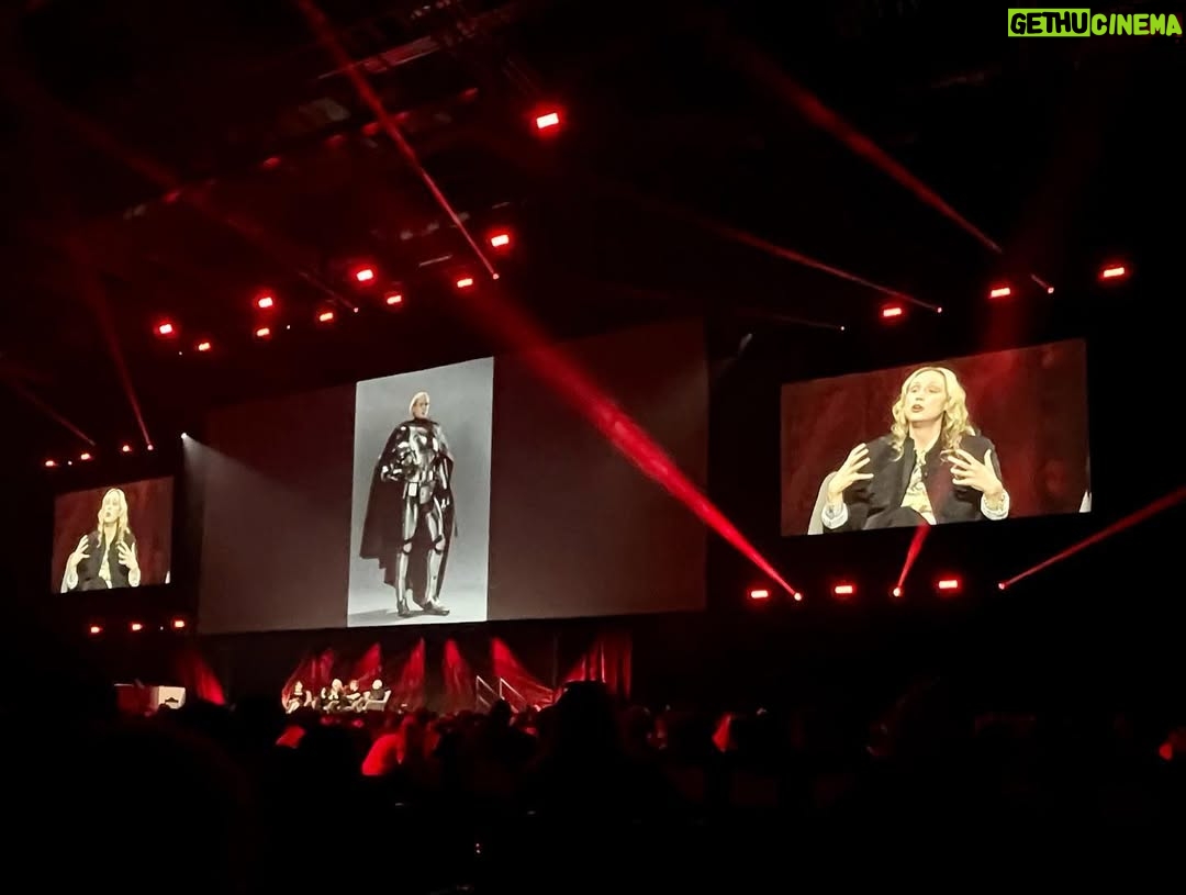 Gwendoline Christie - 211.5K Likes - MAY THE EASTER EGG BE WITH YOU!! Thank you for all the incredible love and support at @starwarscelebration ! It was a privilege and a joy to celebrate all things @starwars with legends @andyserkis & #IainMcDiarmid and all of YOU! Thank you for loving Phasma! ♥️🪩🛸💫✨
And thank you to @mrkimjones @dior as ever!!
📸 @andyserkis 🙌