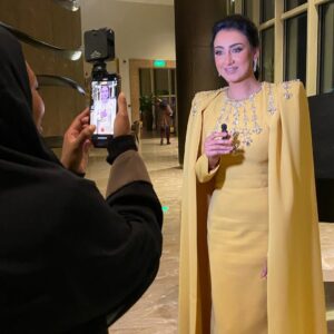Haifa Hussein Instagram - Makeup: @thajbaa_makeup 
Hairstyles: @eliechnouda1 
Dress: @incanto_boutique 

@riyadhseason 
#joyawards 
#موسم_الرياض