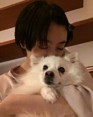 Haru Instagram - 🌈
一年前の今ごろ、むくはお星さまになりました。
番組や取材でお話しする機会も多かったので、
一応こちらで報告させてください。
一人暮らしで初めて迎えた家族で、
小さい頃から病気がちで、留守番のたびに心配して、
一生懸命この小さな白い生き物を守らねばと、頑張っていました。
楽しいことも、困ったことも思い出はいっぱいです。
たくさんの人に愛されて、本当に可愛かったなあ。
愛しい足音が聞こえてこなくなってもう一年だなんて、びっくりしてます。
むっちゃん、おかーさん元気に頑張ってるよ！

この投稿を見て悲しい気持ちにならないでくださいね。
寂しい気持ちは無くならないけど、私はずっと元気です☺️
