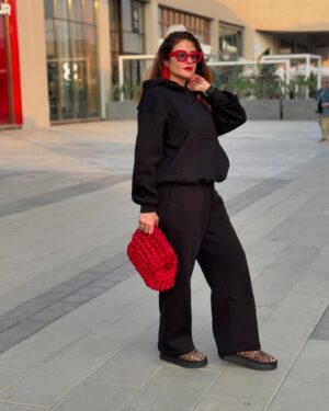 Heidy Karam Instagram - Styled by the one and only @antikka.eg  clutch from @aidaclothingjewelry