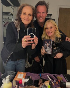 Helen Hunt Instagram - Look at these sweet friends who came all this way to see me work on this. So Grateful @katietarses @jayhuguleyofficial