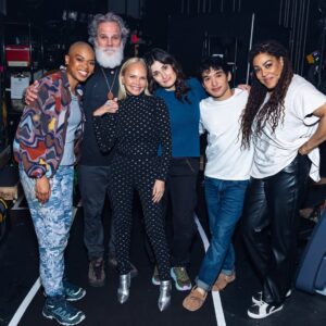 Idina Menzel Instagram - @kchenoweth Thanks, friend. I’ll never get through that song without crying. You have truly changed me for good.

Thank you for supporting @redwoodmusical and lighting up our stage with your brilliance, your humanity, inner and outer sparkle, and your insanely gorgeous diamond studded jumpsuit. I love you.

Photos by @rebeccajmichelson